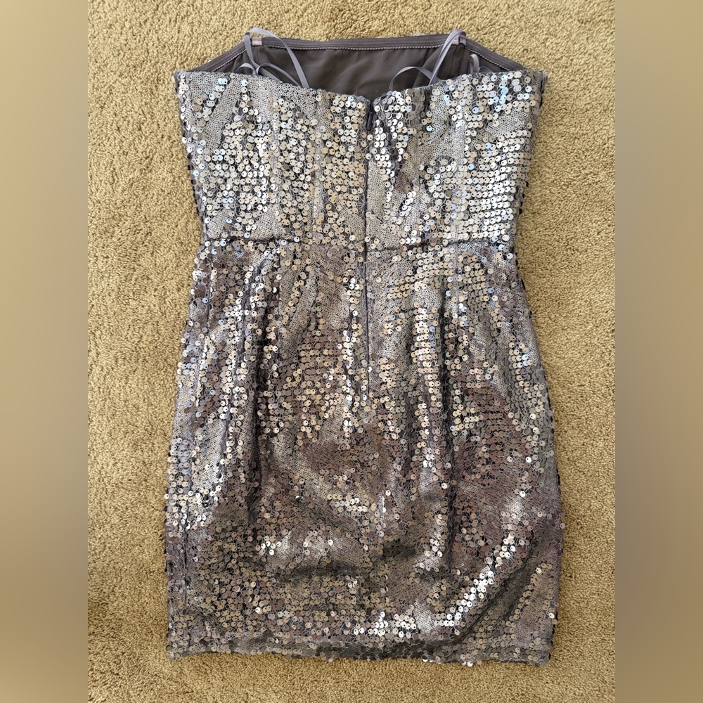 BCBGMaxAzria Lavender Satin Dress - Picture 4 of 6